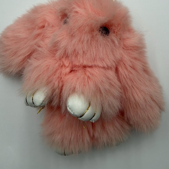 Pink Fluffy Keychain Accessory - Picture 2 of 2